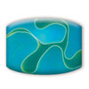 Rectangular Charisma&trade; Beads for Beading Kits: Blue and Green Swirl - Set of 20