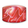 Rectangular Charisma&trade; Beads for Beading Kits: Red and White Swirl - Set of 20