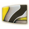 Cone Charisma&trade; Beads for Beading Kits: Black, White and Yellow Swirl - Set of 2
