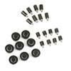 Bowl Mounting Pin Set: 3 sets of pins - 8 per set 1/2, 3/4 &amp; cone shaped pin styles