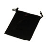 Drawstring Black Felt Pouch