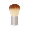 Blush Brush in Satin Chrome with Brown & White Bristles