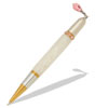 Diva Charm Pink Crystals Pen Kit in Gold TN & Rhodium