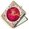 Pewter Plated Compact SQUARE Mirror