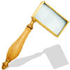 Rectangular 24kt Gold Magnifier Kit with 3-1/2" x 2" lens
