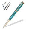 Majestic Jr  Black TN/Rhodium Rollerball Pen Kit Starter Package
