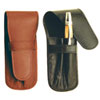 Genuine Leather Pen Pouch - Double Pen Size: 10 Pack