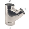 4" x 4" x 4" Economy 45deg  lateral - 26 gauge