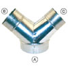 5" x 4" x 4" Economy Wye