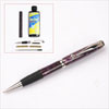 Acrylic Pen Blank Set with Comfort Rhodium Pen Kit, Crushed Pearl Pen Blank and ONESTEP Polish