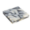 Large Acrylic 3/4 by 5 by 5 Turning Square in Spalted Pearl Aquapearl