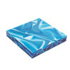 Large Acrylic 3/4 by 5 by 5 Turning Square in Dark & Light Blue Lava Bright