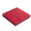Large Acrylic 3/4 by 5 by 5 Turning Square in Ruby Red Silk Lava Bright