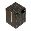 Acrylic Black with White Swirl 1-1/2   x 1-/12   x 2   Bottle Stopper Blank