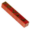 Aquabright Red & Black 3/4" x 3/4" x 5" Pen Blank