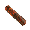 Double Dyed Stabilized Burl 7/8 x 7/8 x 5 Orange & Black Pen Blank from Barry Gross