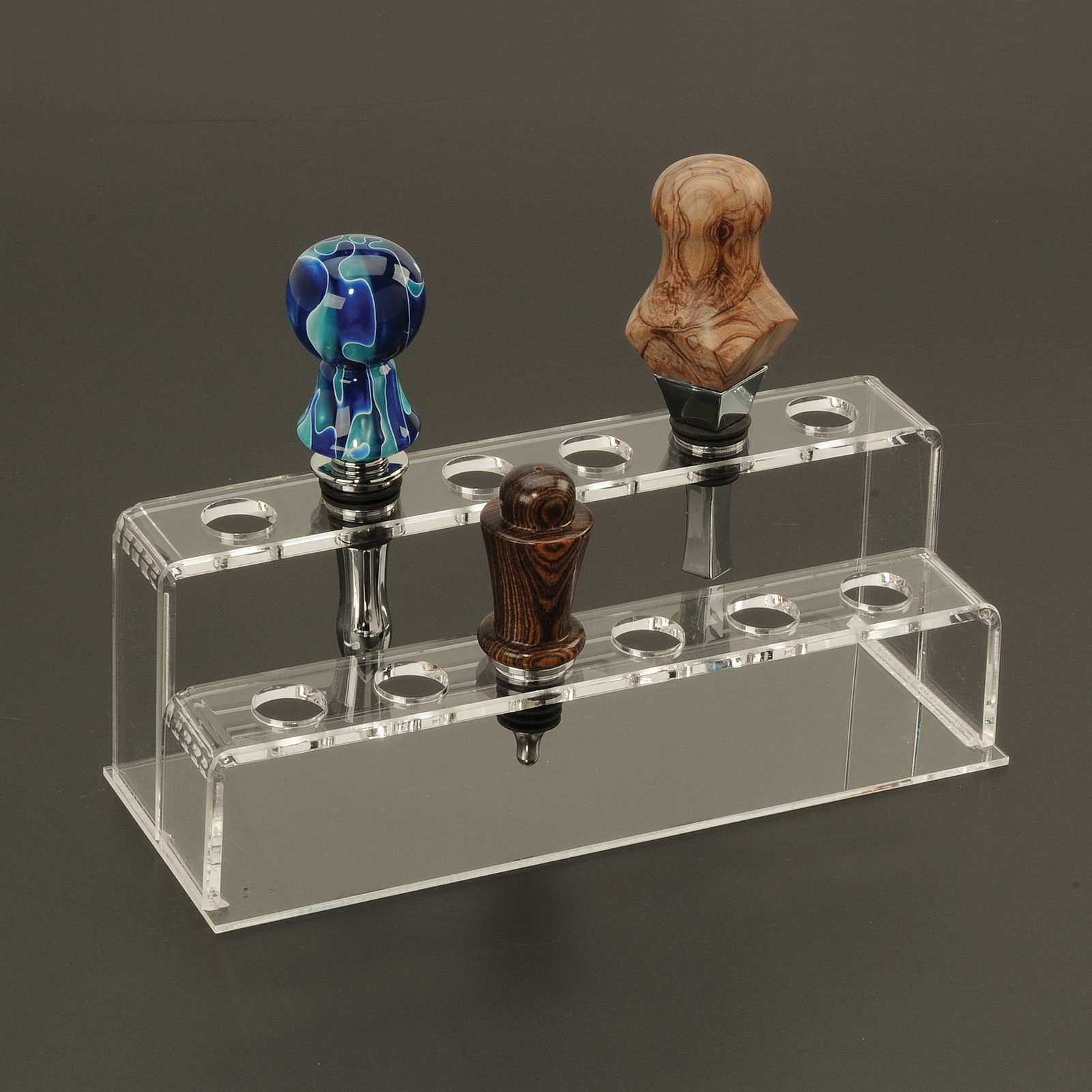 Acrylic 12 Bottle Stopper Display Stand at Penn State Industries