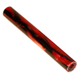 Aquapearl Cranberry & Black Pre-Drilled 5/8"dia x 5" Pen Blank