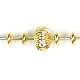 5pc Metal Bead Mix for Beading Kits: 24kt Gold
