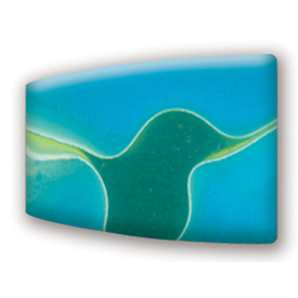 Cone Charisma&trade; Beads for Beading Kits: Blue and Green Swirl - Set of 2