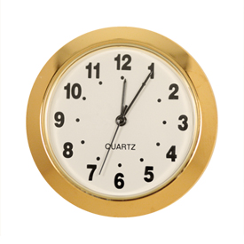 1-7/16 Mini Clock - Large Arabic Numerals