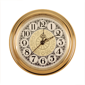 1-7/16 Mini Clock - Fancy face, Atrabic Numerals