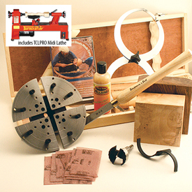 Bowl Turning Set with Turncrafter Pro 1/2HP Midi Lathe