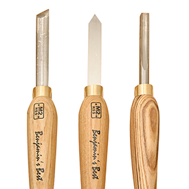 Set of 3 Benjamin's Best HSS Pen Turning Chisel Set