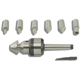 9pc Revolving Tailstock Center Set: #2MT