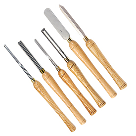 Set of 6 Benjamin's Best WOOD Magazine "Best Value" HSS Lathe Chisels
