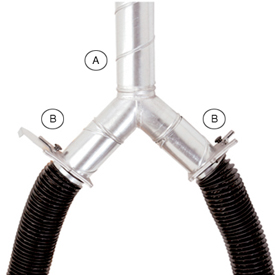 Premium Duplex Drop Assembly: 6" x 4", 20 gauge