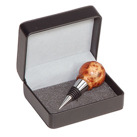 Black Leatherette Project Gift Box: 5-1/2" X 4-1/4" X 2-1/2"