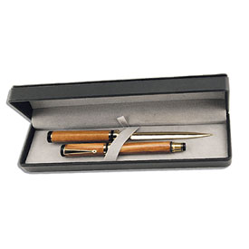 Black Leatherette Letter Opener &Pen Box