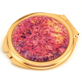 24kt Gold Mini Compact Plated Mirror