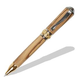 Broadwell Nouveau Sceptre Rhodium & 22kt Gold Ballpoint Twist Pen Kit