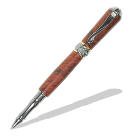 Broadwell Nouveau Sceptre Black TN & 22kt Gold Rollerball Pen Kit