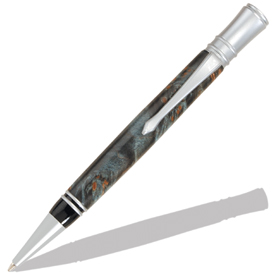 Executive Brushed Satin Twist Pen Kit