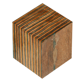 Color Grain Zebrawood 2" x 2" x 2-3/8" Bottle Stopper Blank