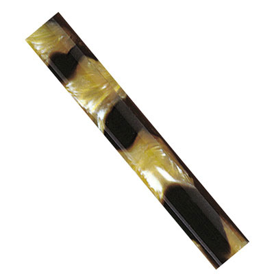 Aquapearl Black & Gold Pre-Drilled 5/8"dia x 5" Pen Blank