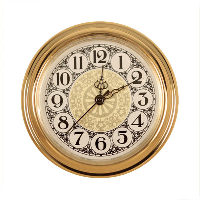 1-7/16 Mini Clock - Fancy face, Atrabic Numerals