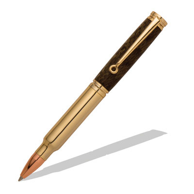 Magnum Bullet Cartridge 24kt Gold Twist Pen Kit