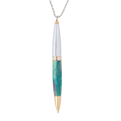 Mini Duchess 24kt Gold and Chrome Necklace Pen Kit