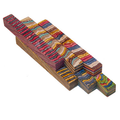 Color Grain 60 Pack 9/16" x 9/16" x 2-1/32" Mini Pen Blanks