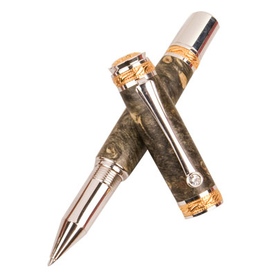 Majestic 22kt Gold/Rhodium Rollerball Pen Kit