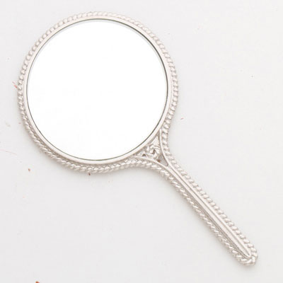 Pewter Finish Mini Vanity Mirror