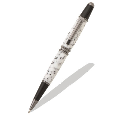 Patrizio Europeo Gun Metal & Black Enamel Twist Pen Kit