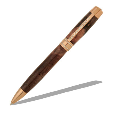 Princess Pen Rose Gold with Clear Stones Pen Kit