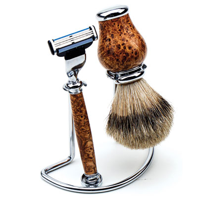 Monarch™ Combo Set with brush handle kit,  razor kit and stand