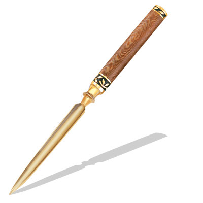 Floral Sculpted 24kt Gold Letter Opener Kit