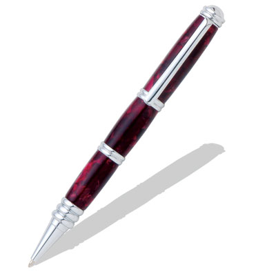 Segmented Chrome Twist Pen